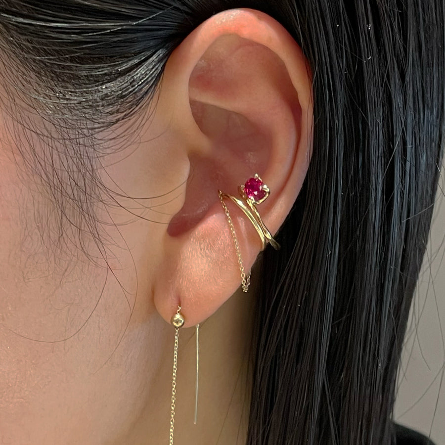 Charm Earcuff No.1147/ Ruby