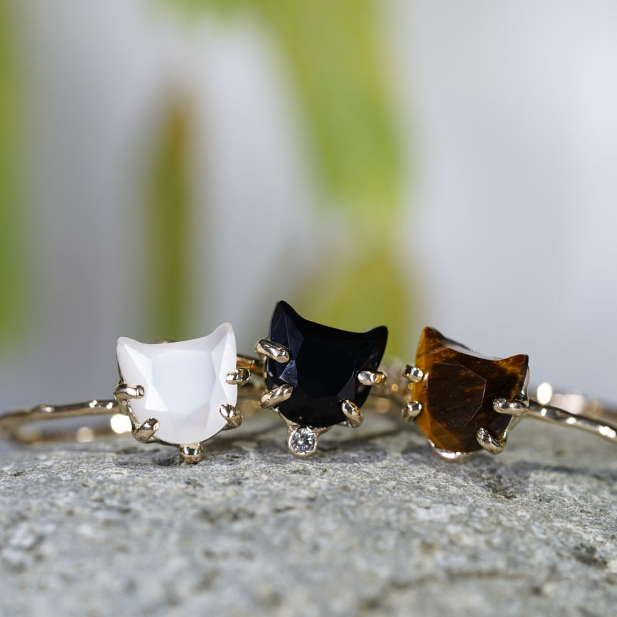 Charm Cat Ring No.1179/ Tiger's eye