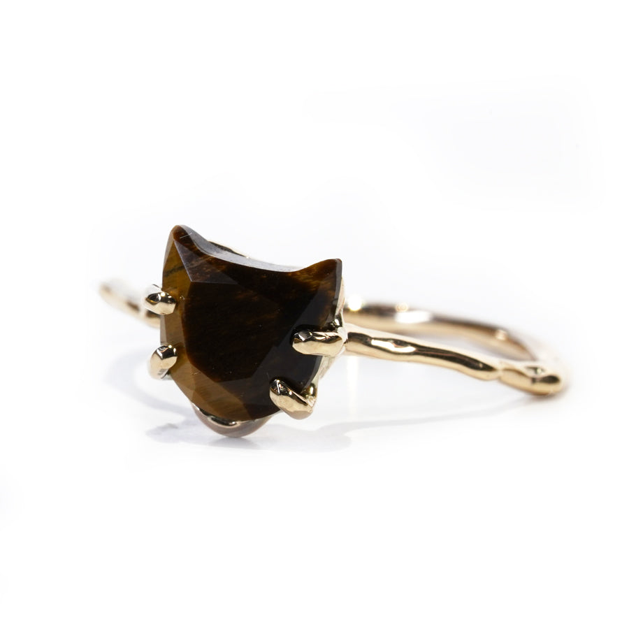 Charm Cat Ring No.1179/ Tiger's eye