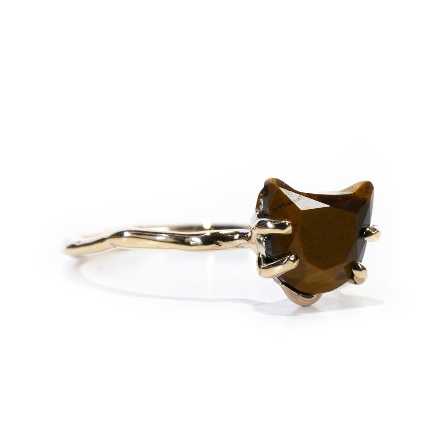 Charm Cat Ring No.1179/ Tiger's eye