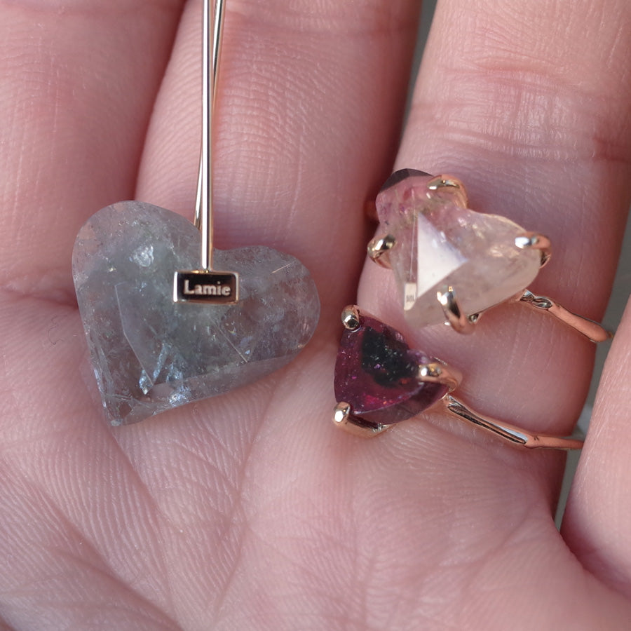 Bag Earrings No. 2033/ Tourmaline