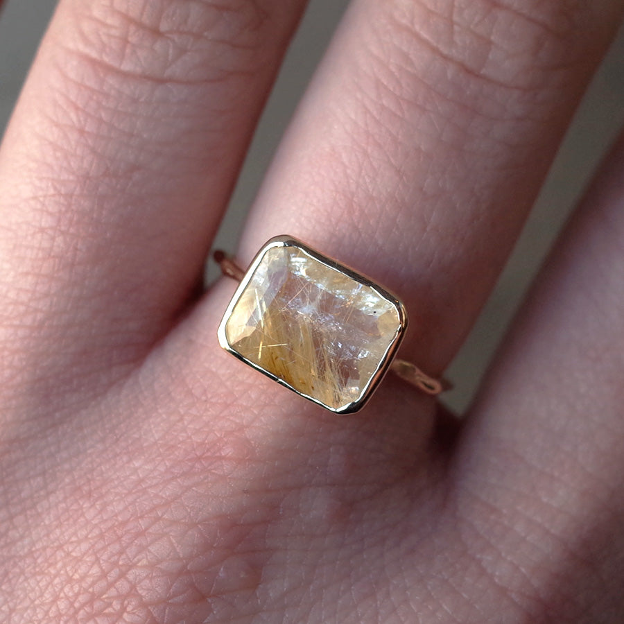 Charm Ring No.1309/ Rutilelated Quartz