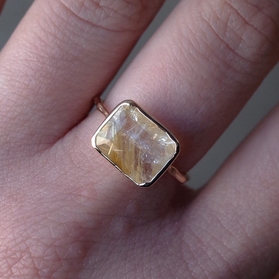 Charm Ring No.1309/ Rutilelated Quartz