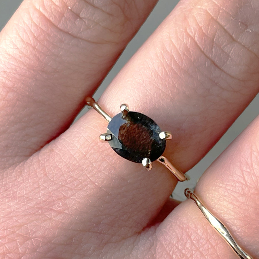 Charm Ring No.1316/ Moss Aquamarine