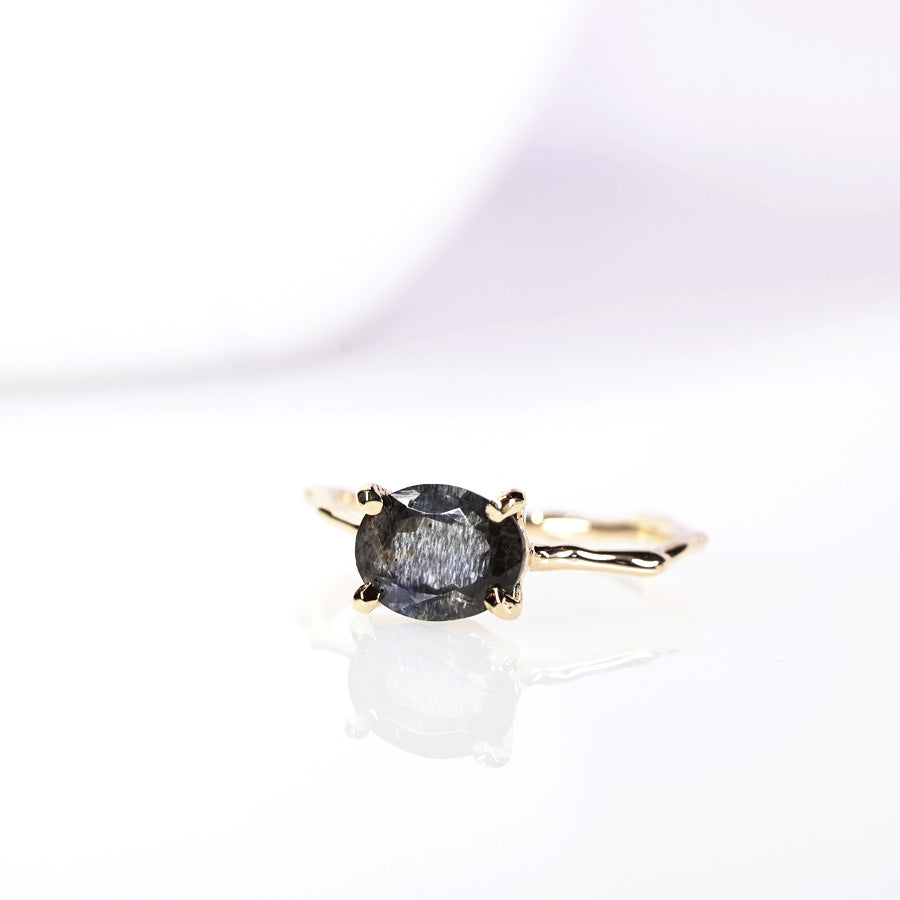 Charm Ring No.1316/ Moss Aquamarine