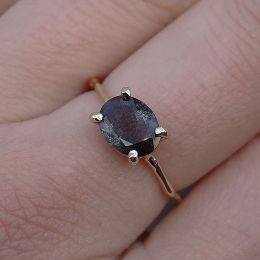 Charm Ring No.1316/ Moss Aquamarine