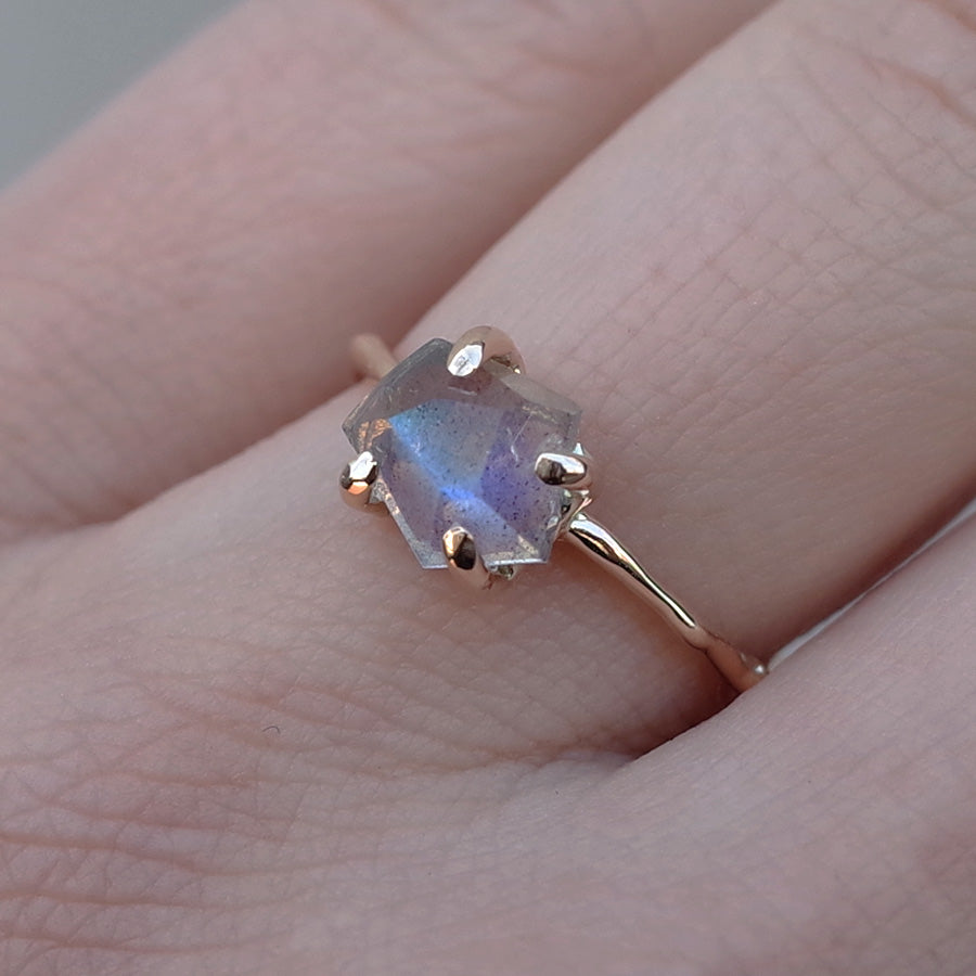 Charm Ring No.1320/ Labradorite