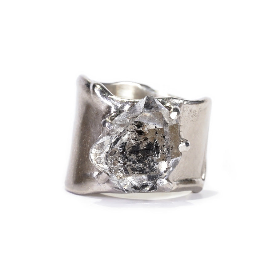Charm Ring №1091 / Herkimer Diamond