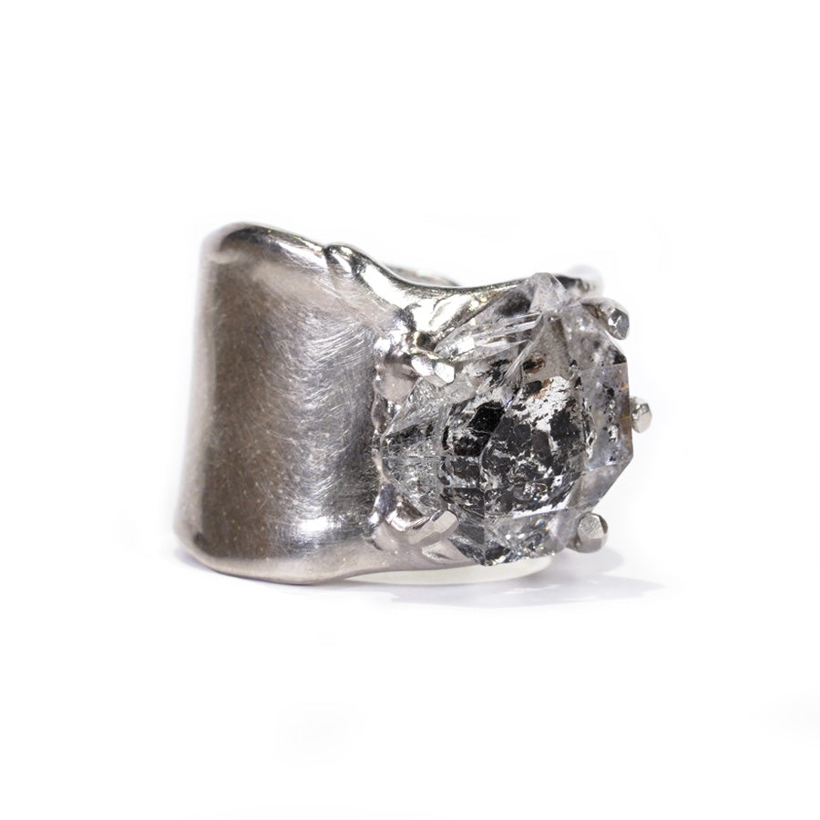 Charm Ring №1091 / Herkimer Diamond