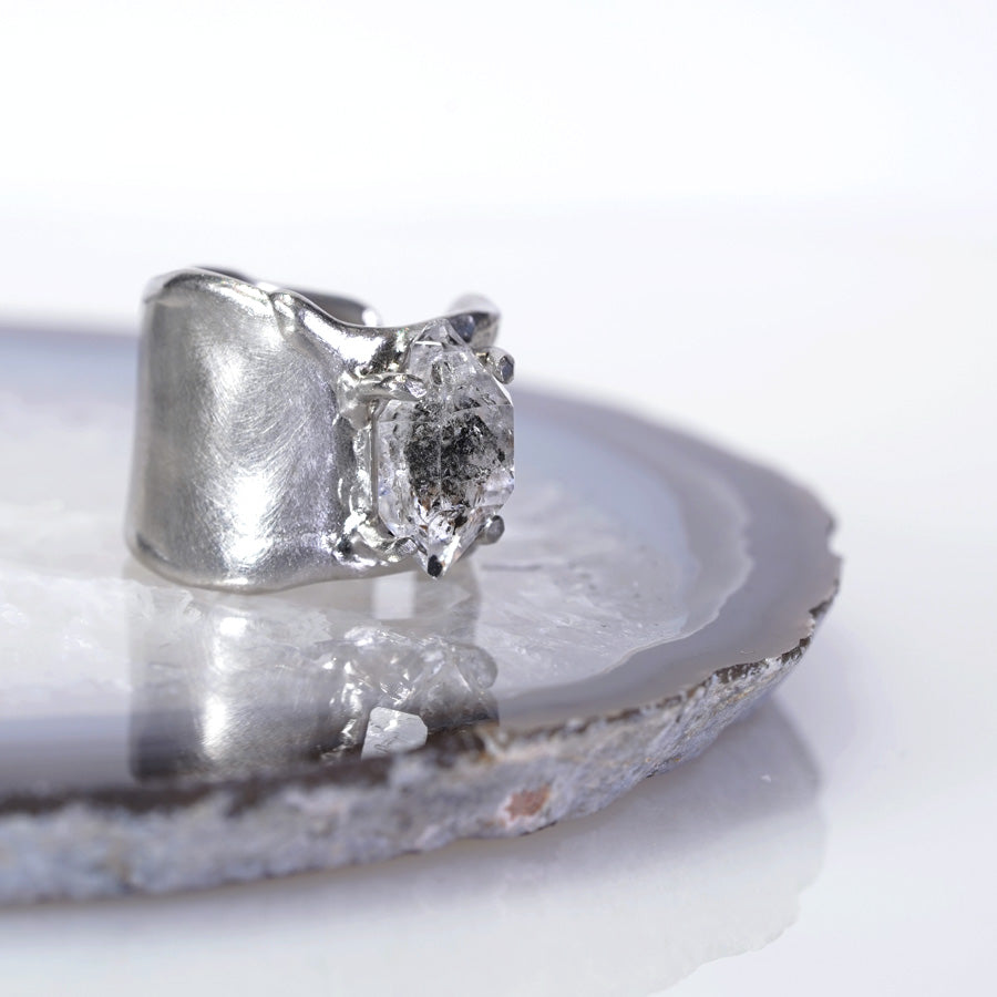 Charm Ring №1091 / Herkimer Diamond