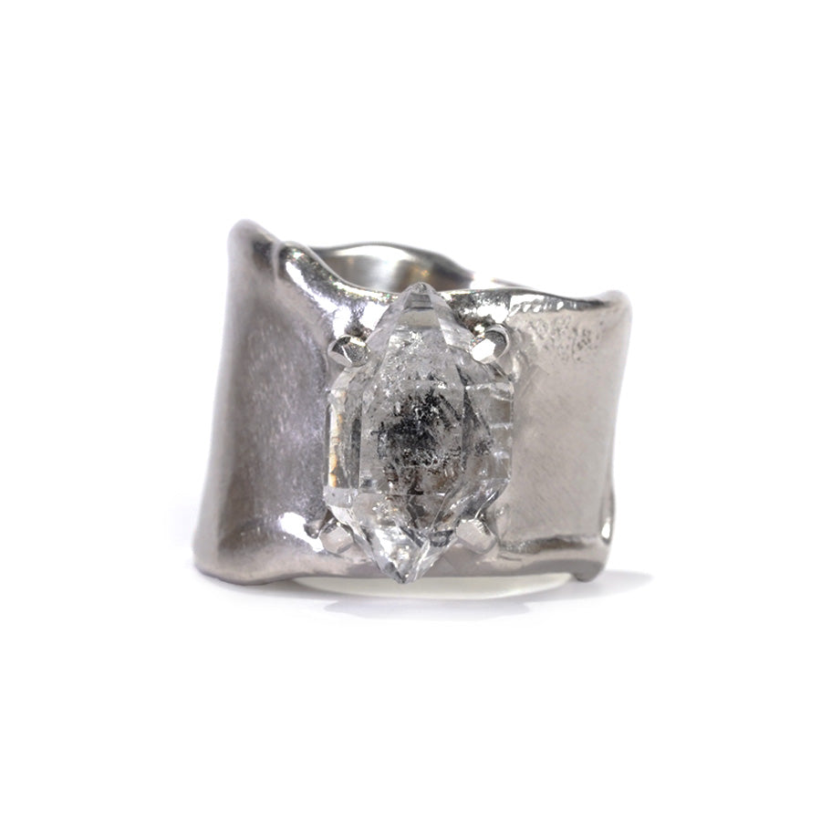 Charm Ring №1091 / Herkimer Diamond