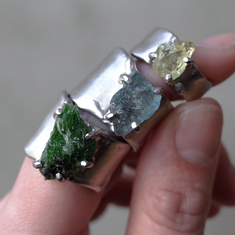 Charm Ring №1091 / Herkimer Diamond
