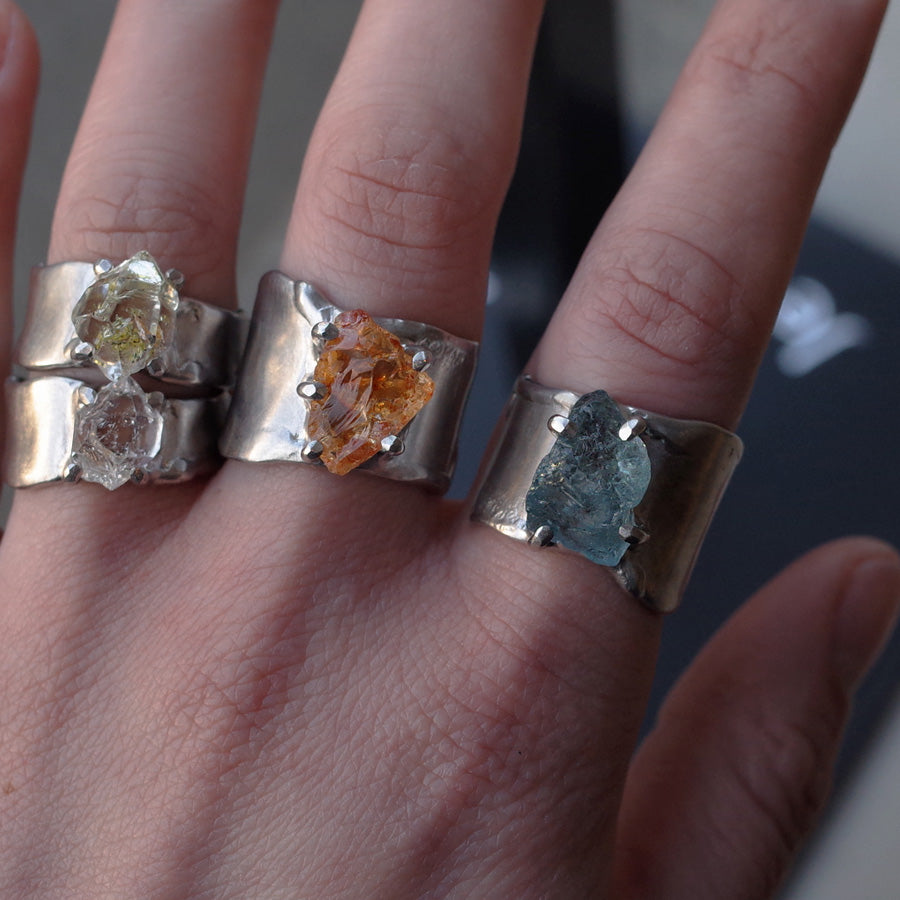Charm Ring №1329/ Citrine