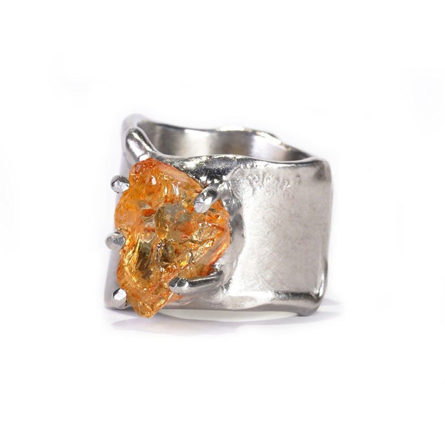 Charm Ring №1329/ Citrine