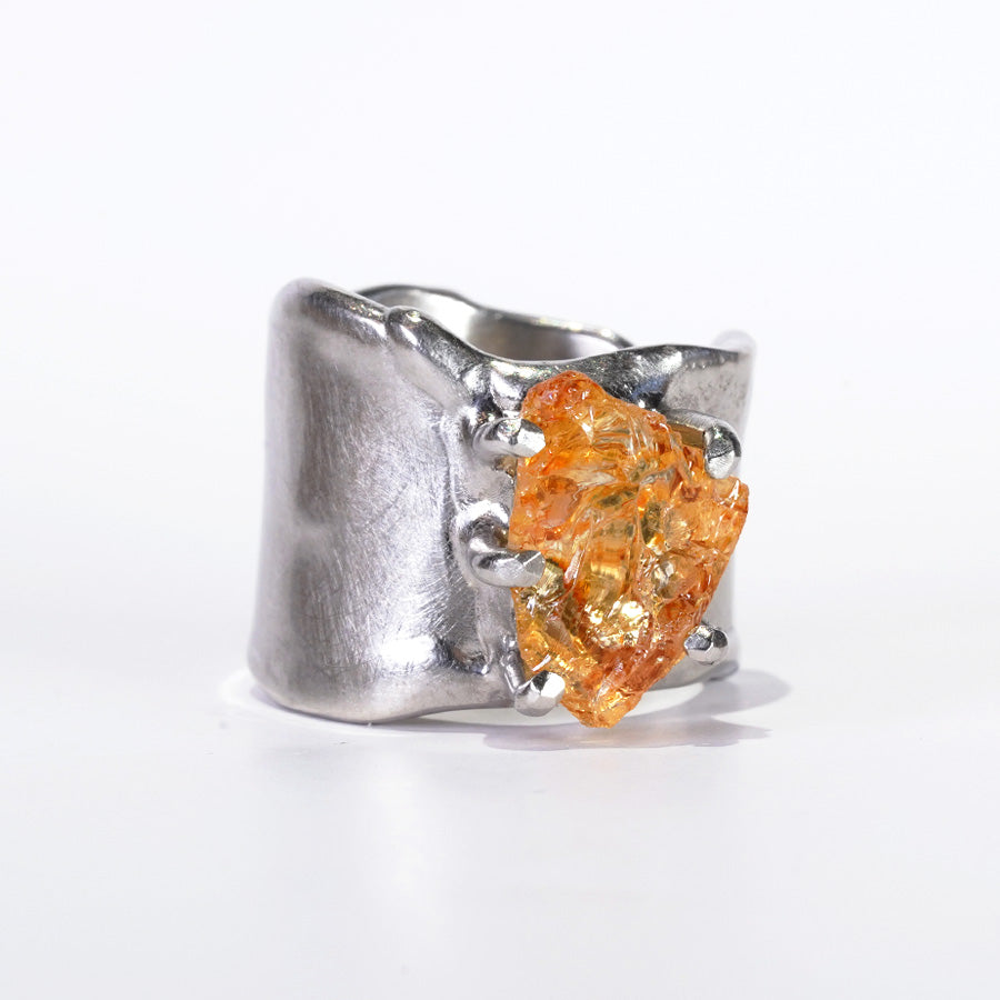 Charm Ring №1329/ Citrine