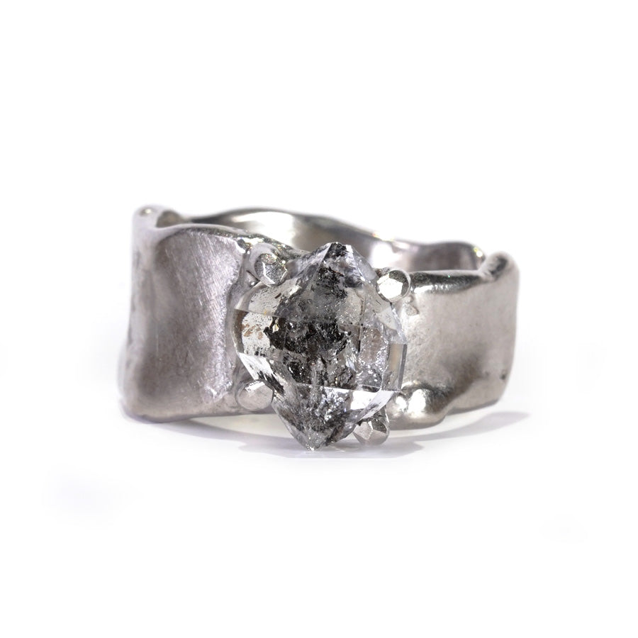 Charm Ring №1091 / Herkimer Diamond