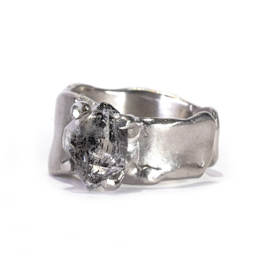 Charm Ring №1091 / Herkimer Diamond