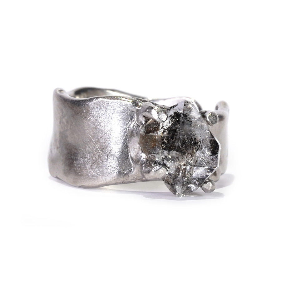 Charm Ring №1091 / Herkimer Diamond