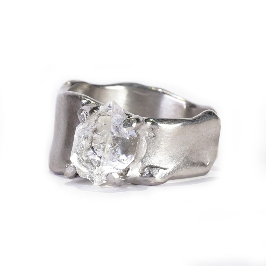 Charm Ring №1091 / Herkimer Diamond
