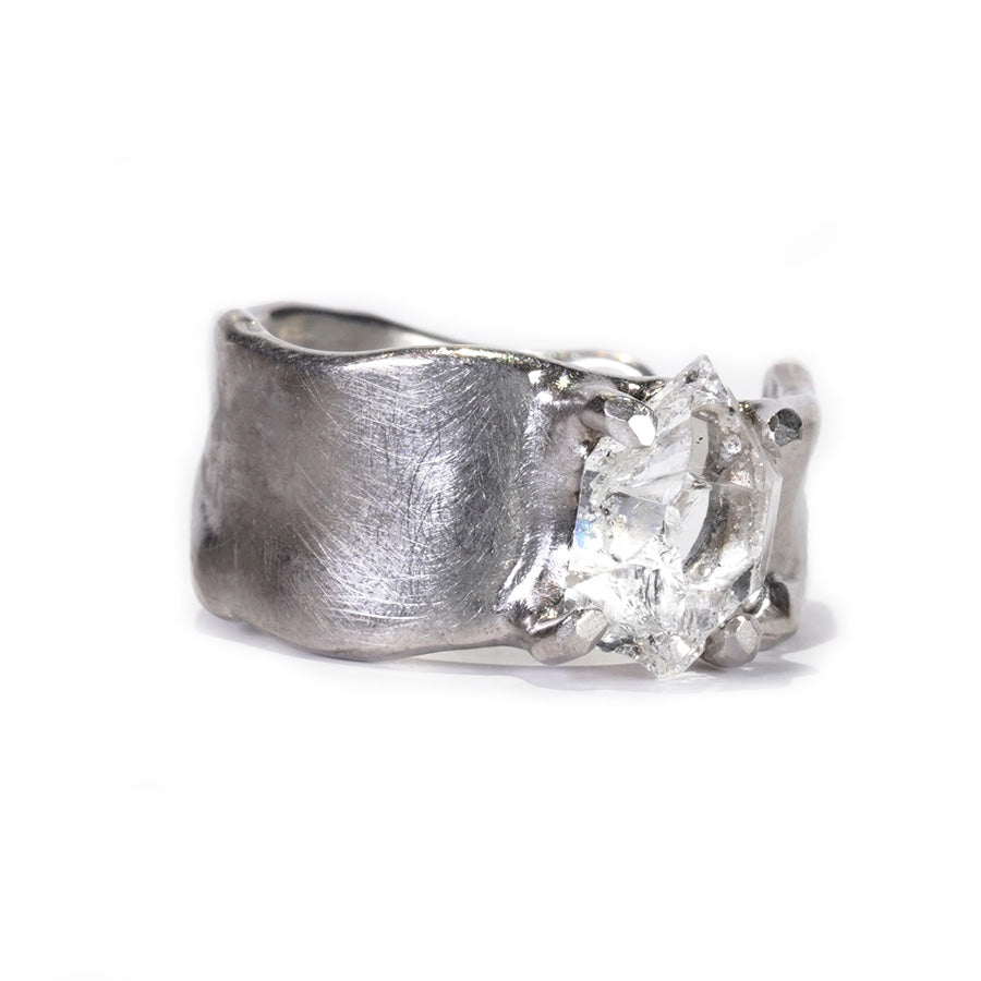 Charm Ring №1091 / Herkimer Diamond
