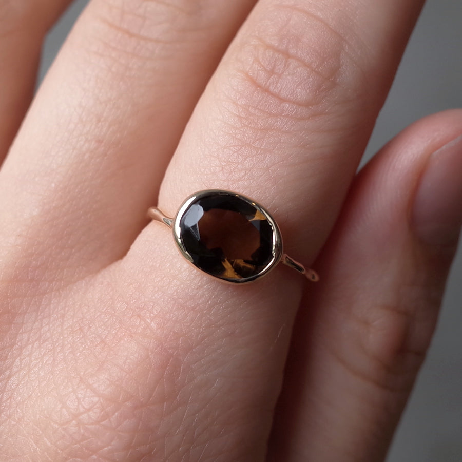 Charm Ring No.1347/ Smoky Quartz