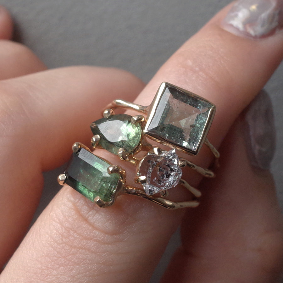 Charm Ring No.1363/ Herkimer Diamond