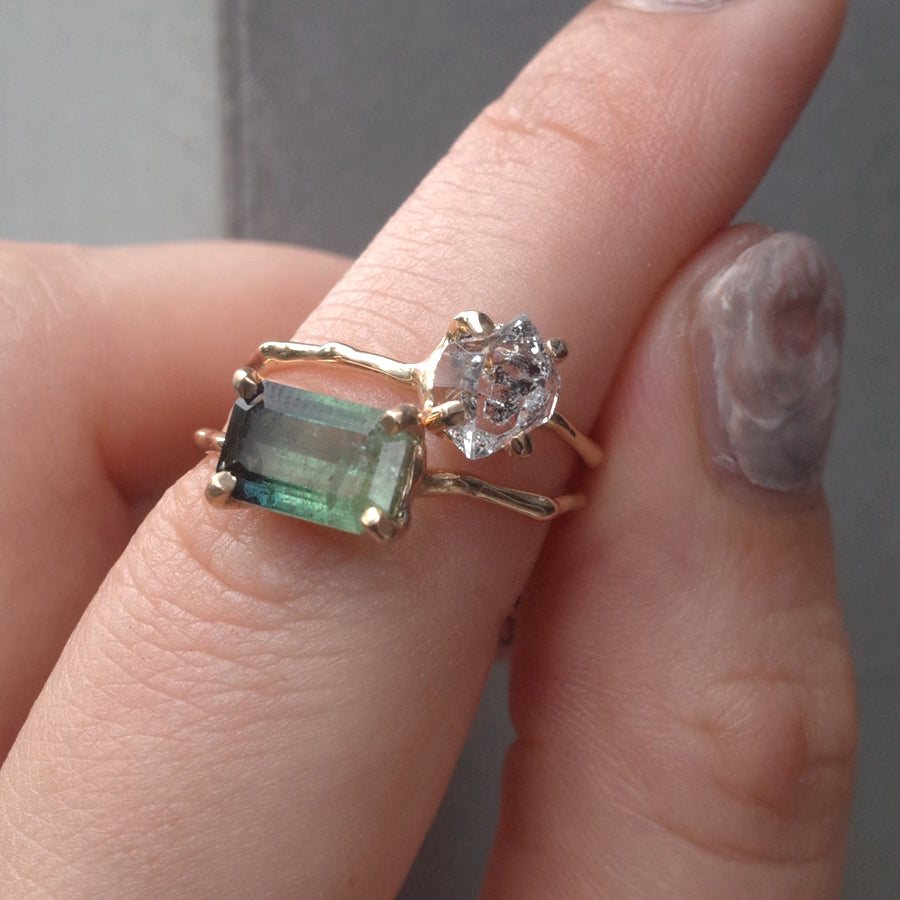 Charm Ring No.1363/ Herkimer Diamond