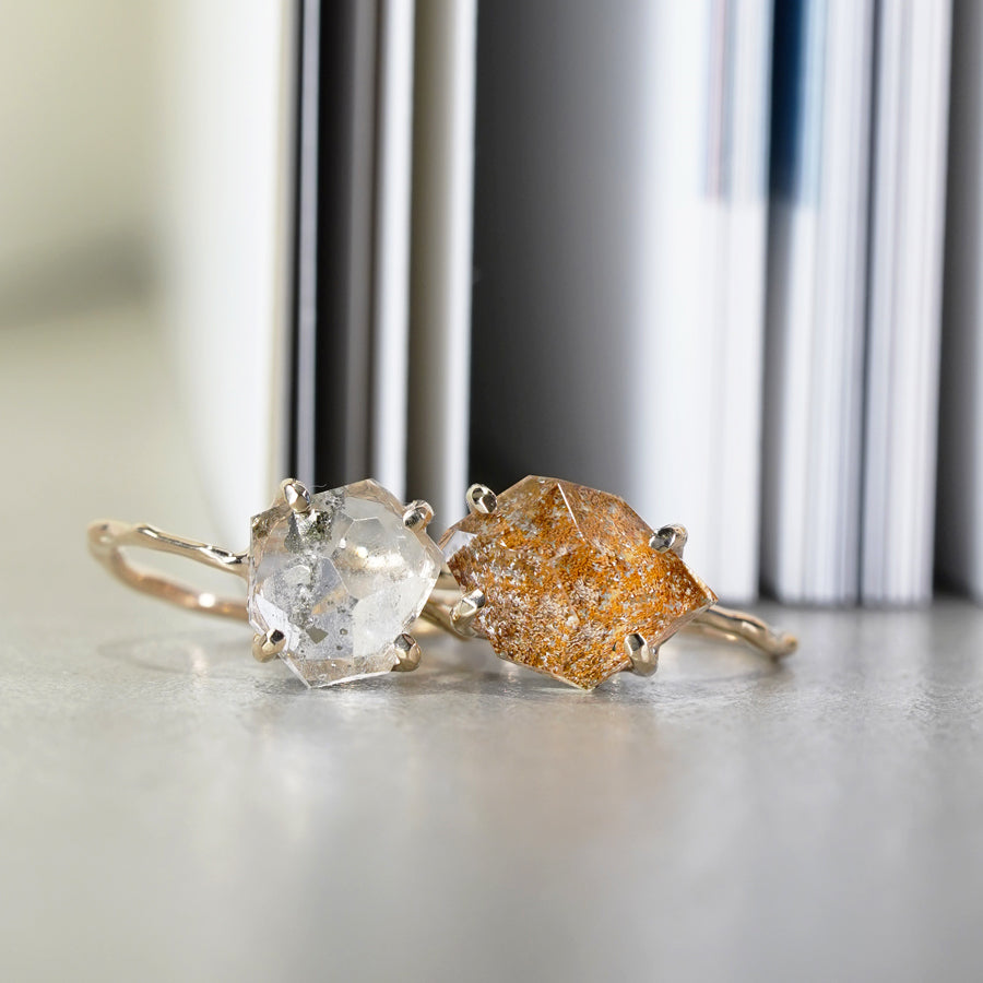 Charm Ring No.1390/ Garden Quartz