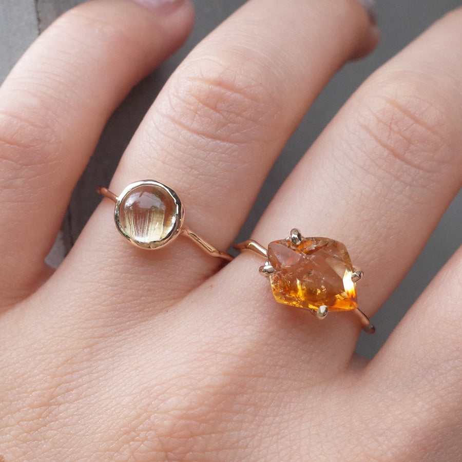 Charm Ring No.1388/ Rutilelated Quartz