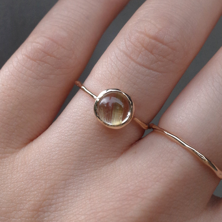 Charm Ring No.1388/ Rutilelated Quartz