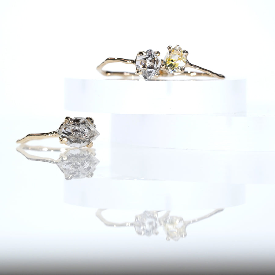 Charm Ring No.1397/ Herkimer Diamond