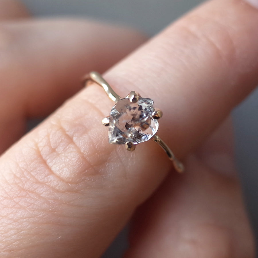 Charm Ring No.1397/ Herkimer Diamond
