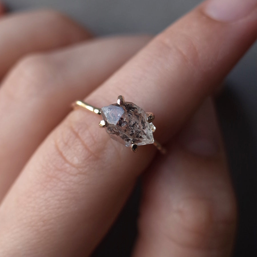 Charm Ring No.1402/ Herkimer Diamond
