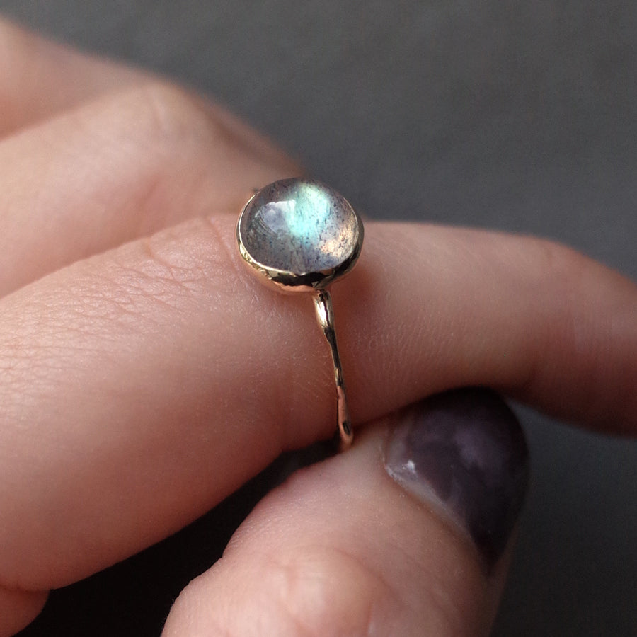 Charm Ring No.1431/ Labradorite
