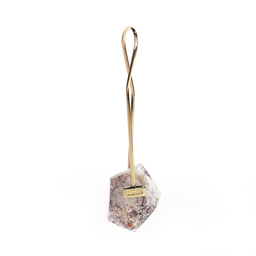 Bag ピアス  №1943/ Lepidocrocite in Quartz