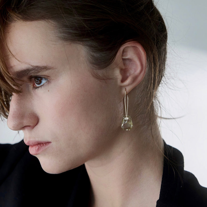 Bag Earrings No. 2033/ Tourmaline