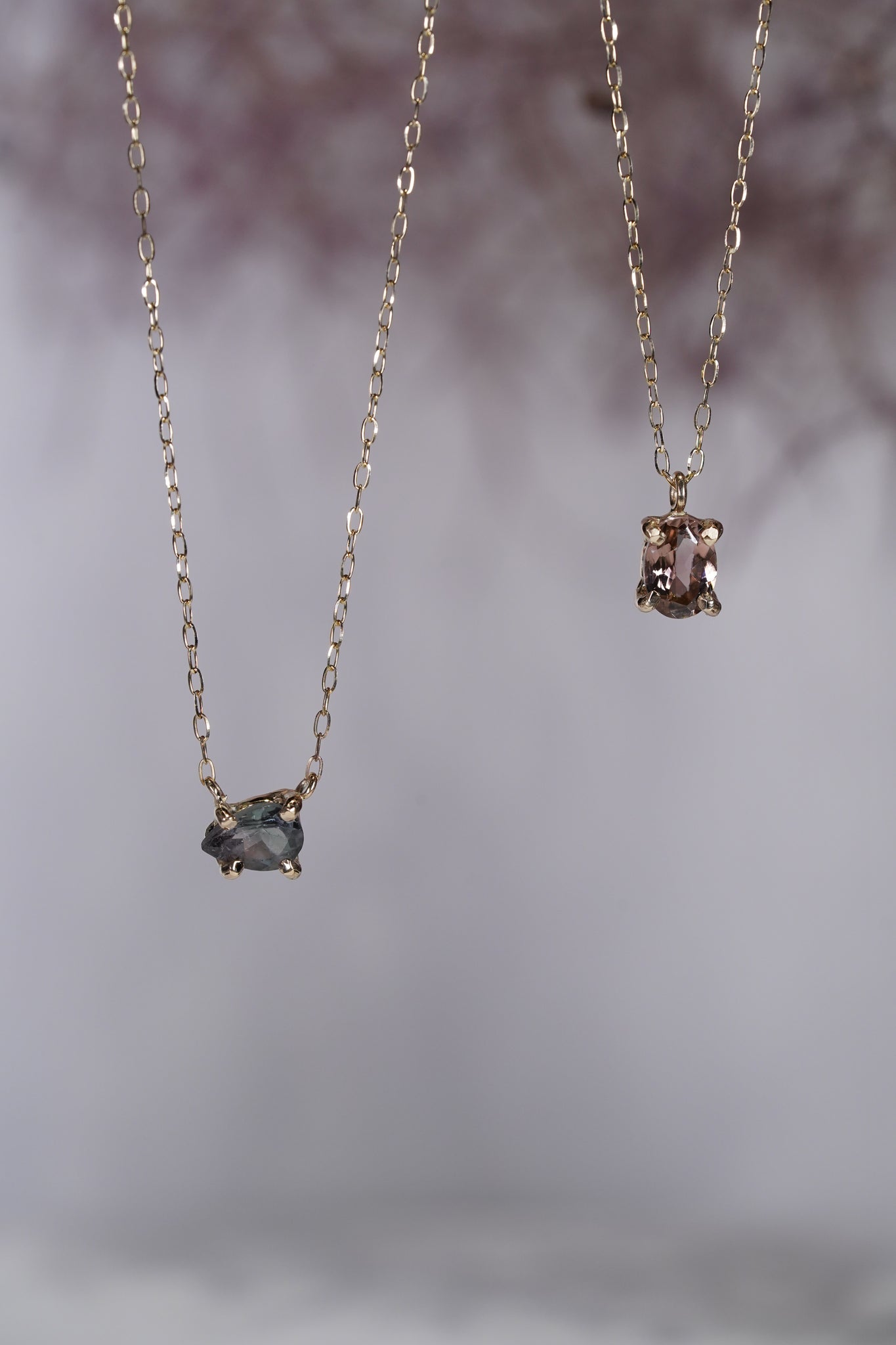 Charm Necklace  No.1072/  Tourmaline