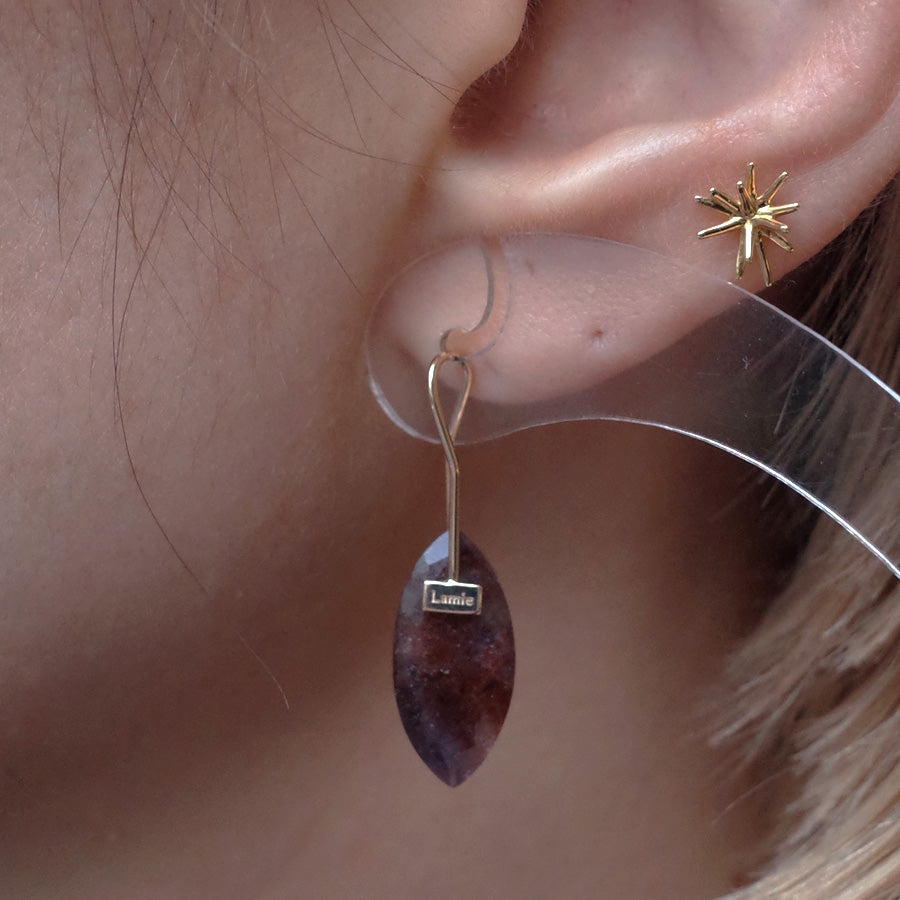 Bag ピアス  №2056/ Iolite Sunstone