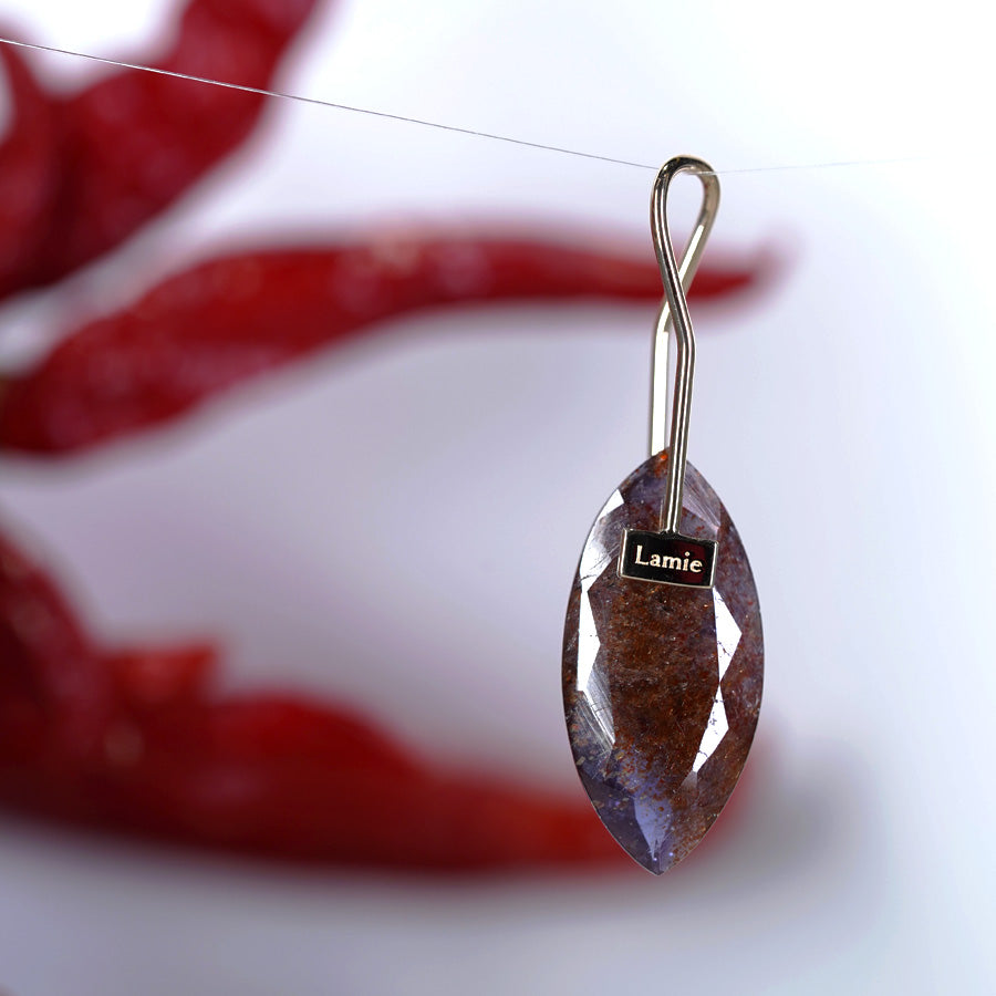 Bag ピアス  №2056/ Iolite Sunstone