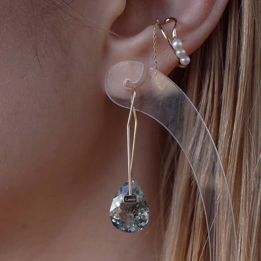 Bag ピアス №2105/ Himalayan Crystal Quartz