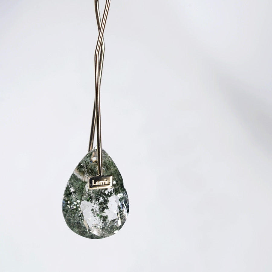 Bag ピアス №2105/ Himalayan Crystal Quartz