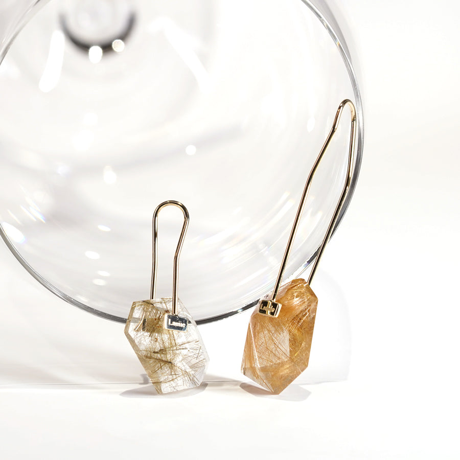 Bag ピアス №2124/ Rutilelated Quartz