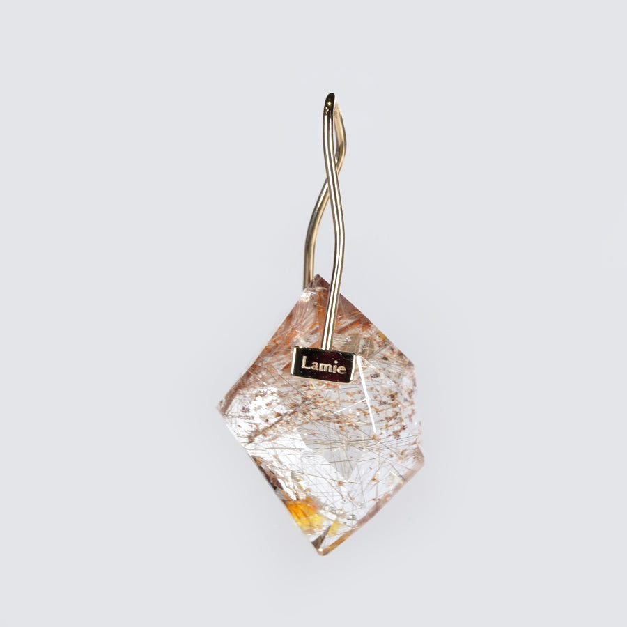 Bag ピアス №2130/Garden Rutile Quartz