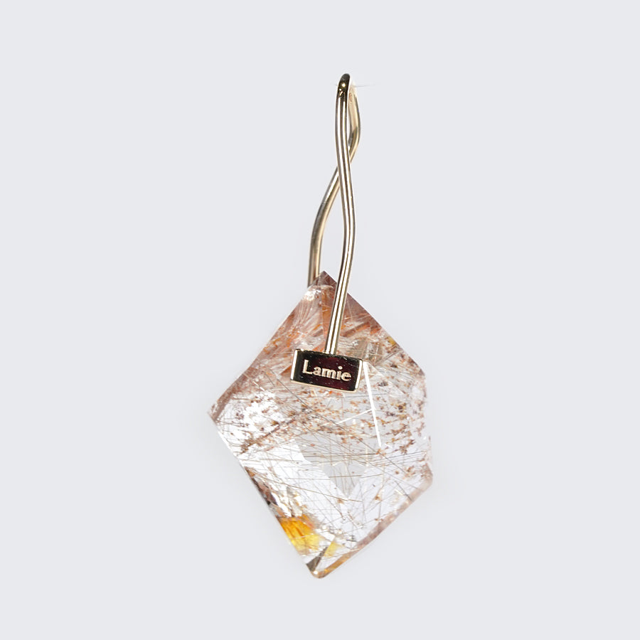 Bag ピアス №2130/Garden Rutile Quartz