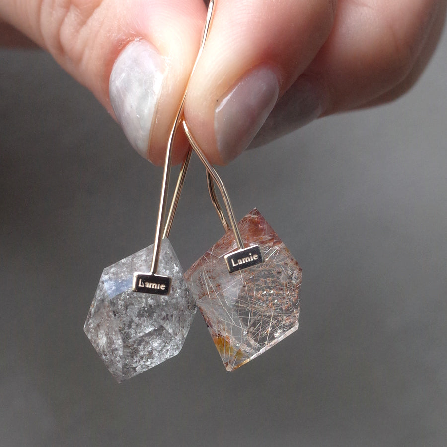 Bag ピアス №2131/Garden Quartz