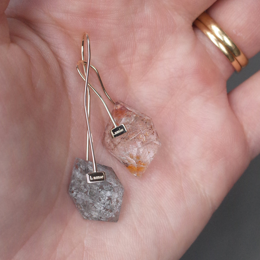 Bag ピアス №2131/Garden Quartz