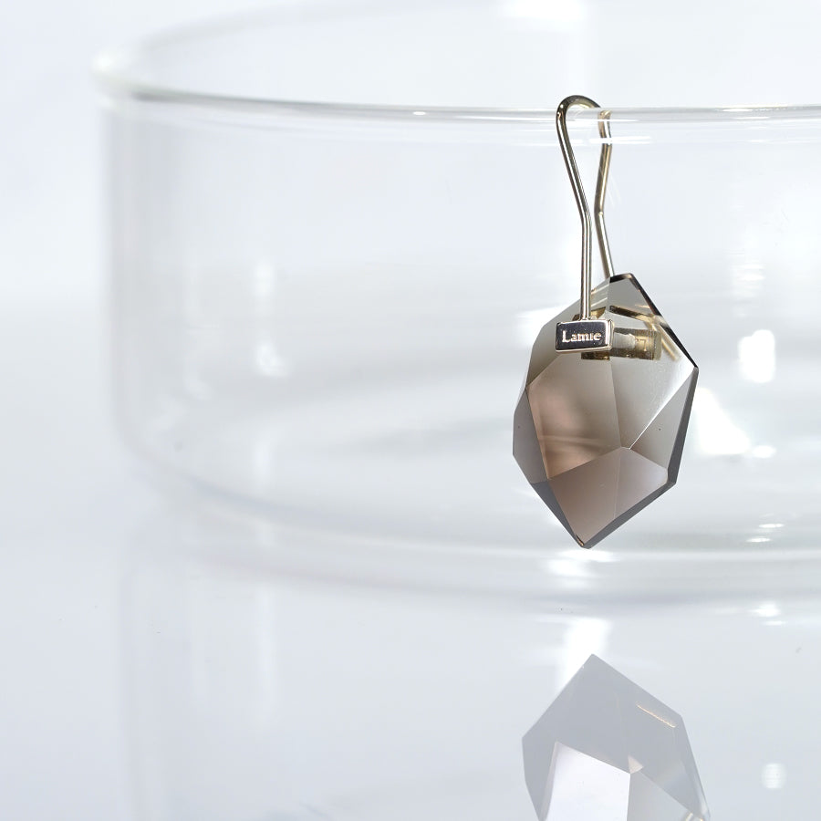 Bag ピアス №2132/Smoky Quartz