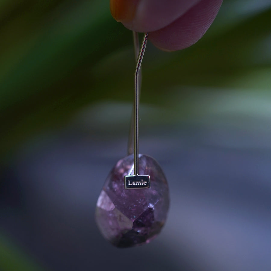 Bag Earrings No. 2033/ Tourmaline