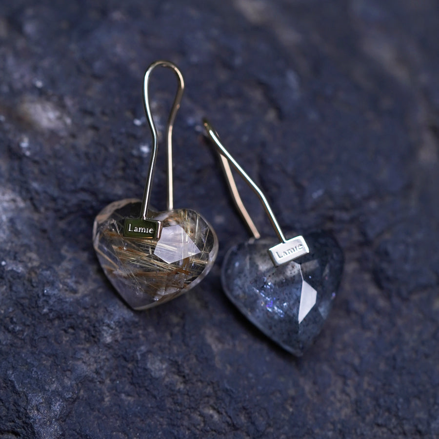 Bag ピアス  №2144/ Rutilelated Quartz