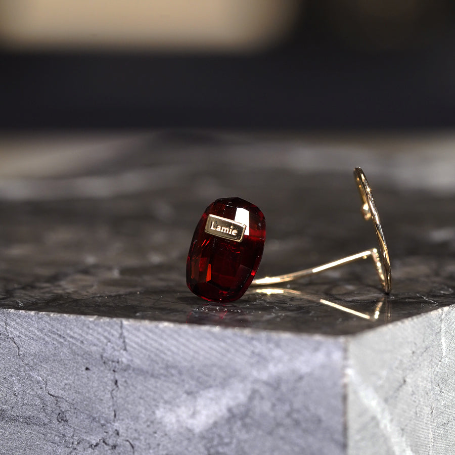 Bag イヤカフ №4302/ Garnet